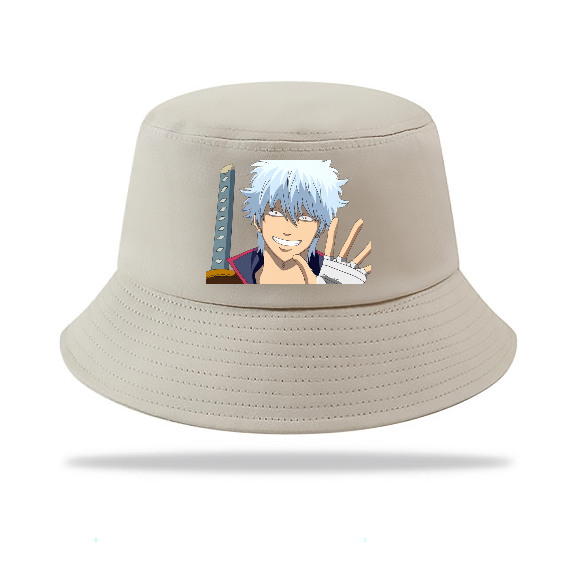 （画像用） ぎんたま 坂田銀時（さかたぎんとき） 神楽 志村新八（しむら しんぱち） GINTAMA Sakata Gintoki Kagura Shimura Shinpachi アウトドア日除けバケットハット